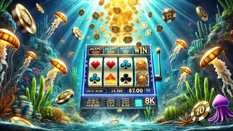Visual target ikan berwarna dalam ruang permainan HF08